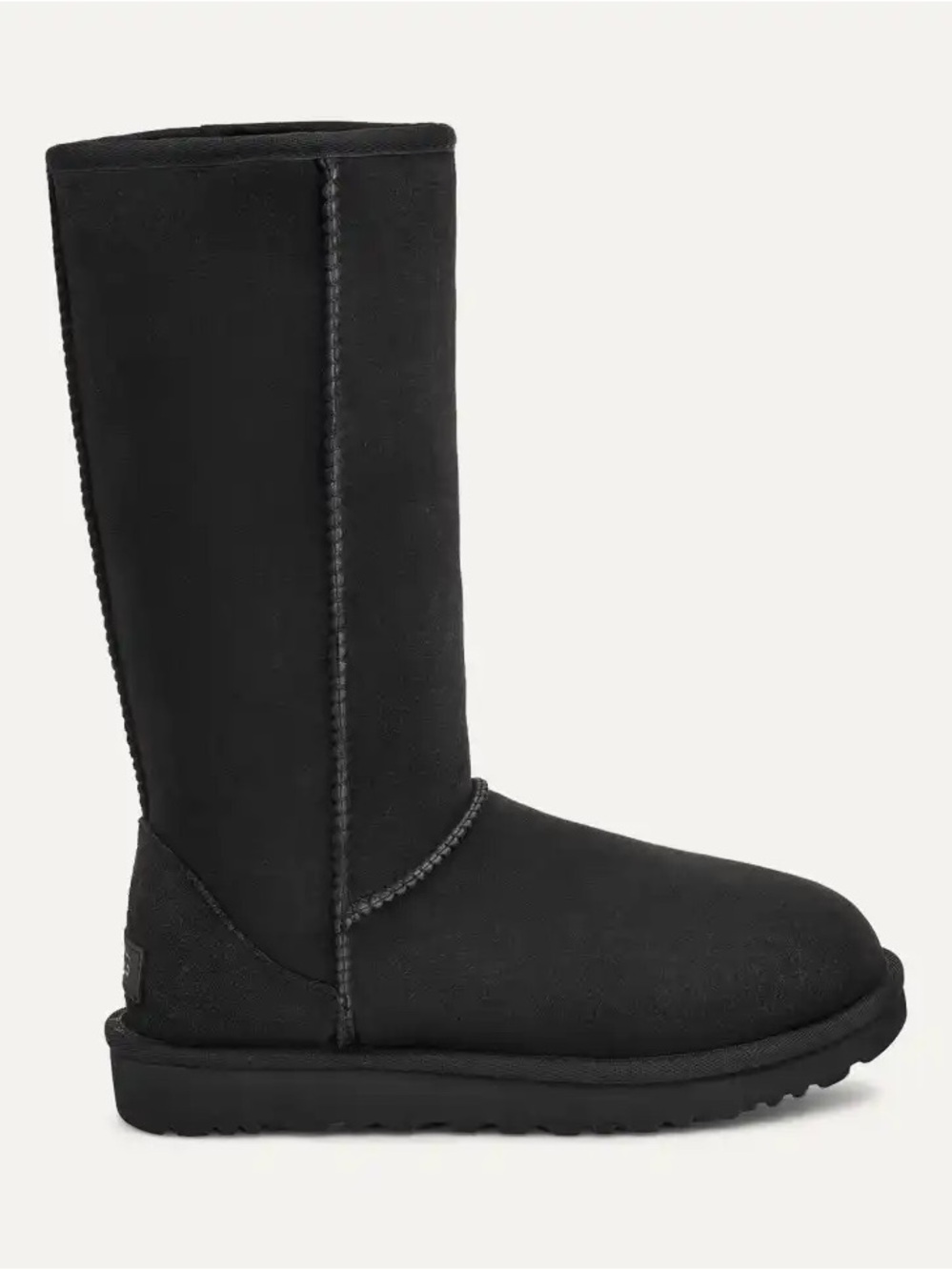 Ugg Classic Tall Black Shearling Women's Suede Boot Wool Size 8